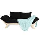 Ver imagem 1 de Sofá Japão Futon Preto em Madeira Maciça