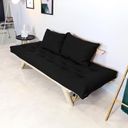 Ver imagem 5 de Sofá Japão Futon Preto em Madeira Maciça