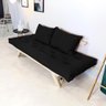 Sofá Japão Futon Preto em Madeira Maciça - 5