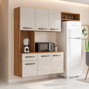 Ver imagem 1 de Cozinha Completa Suspensa 6 Portas 1 Gaveta Belíssima Home :Freijo/Off-White