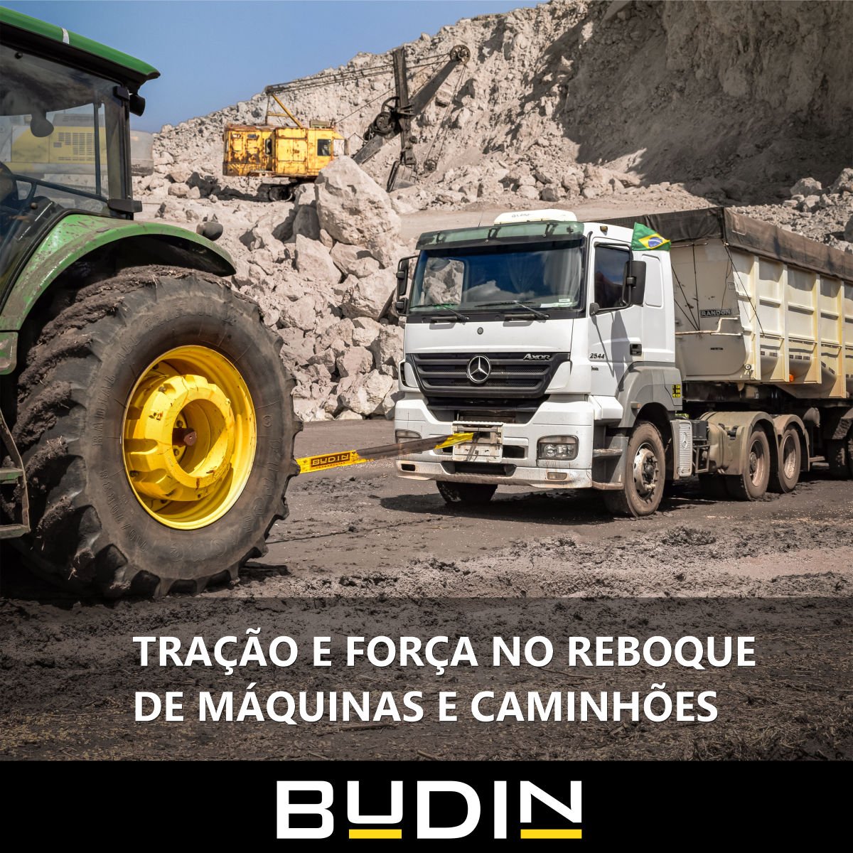 Cinta Fita para Reboque e Arraste Budin - 5 Toneladas - 2 Metros - Manilha 1/2 - Para Puxar Carros,  - 7