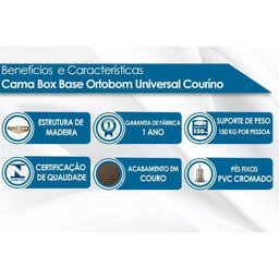 Cama Box Base King Americana Courano Gray (193x203x23) - Ortobom - 2