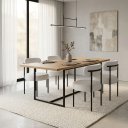 Ver imagem 1 de Cadeira Sala de Jantar Margara Kit 4 Base em Aço Preto PU D03 - D'Rossi