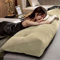 Almofada Para Cabeceira Apoio 140cm Suede Bege - 3