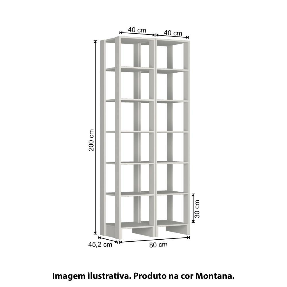 Estante Closet Yes 80cm com 12 Prateleiras - Montana - 4