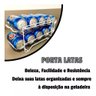 Porta Suporte para Latas Branco Organizador Geladeira Armário 10 Latas Aço Latinhas Refrigerante - 5