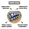 Porta Suporte para Latas Branco Organizador Geladeira Armário 10 Latas Aço Latinhas Refrigerante - 6