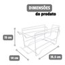 Porta Suporte para Latas Branco Organizador Geladeira Armário 10 Latas Aço Latinhas Refrigerante - 3