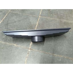 Ralo Linear 15x50 Alumínio Preto Com Cocho Coletor Saída 100mm e Tela Anti Insetos - 6