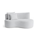 Ver imagem 2 de Sofá Decorativo Curvo Orgânico Nature Gaia Boucle Cinza Claro - Montanaris Decor