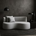 Ver imagem 1 de Sofá Decorativo Curvo Orgânico Nature Gaia Boucle Cinza Claro - Montanaris Decor