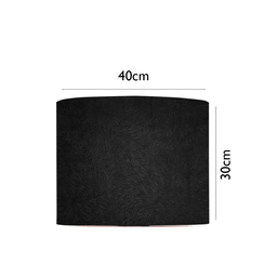 Lustre Pendentre de Linho Iluminação Sala Quarto Luxo:preto/fio Preto - 2