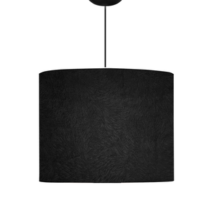 Lustre Pendentre de Linho Iluminação Sala Quarto Luxo:preto/fio Preto