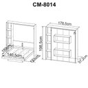 Ver imagem 4 de Cama Retratil De Parede Casal CM8014 Branco Tecno Mobili