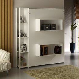 Cama Retratil De Parede Casal CM8014 Branco Tecno Mobili - 10
