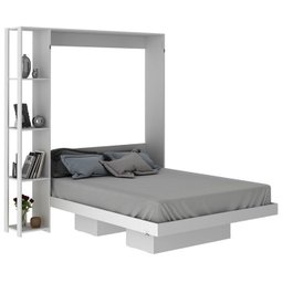 Cama Retratil De Parede Casal CM8014 Branco Tecno Mobili - 1