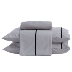 Jogo de Cama Milano Liso Queen 04 Peças - Percal 200 Fios C/ Viés