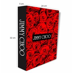 Caixa Livro Decorativa Vermelha Grif Luxo 24x32x5cm em Mdf - 3