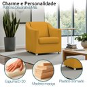 Ver imagem 5 de Poltrona Decorativa Mila Confortável para Sala Recepção Manicure Barbearia Consultório Pés Cromado
