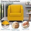 Ver imagem 4 de Poltrona Decorativa Mila Confortável para Sala Recepção Manicure Barbearia Consultório Pés Cromado