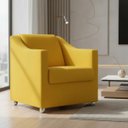 Ver imagem 1 de Poltrona Decorativa Mila Confortável para Sala Recepção Manicure Barbearia Consultório Pés Cromado