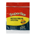 Ver imagem 1 de Pacote Pano Multiuso Limpeza Pesada Superflex - 34cm X 36cm - 03 Folhas - Amarelo