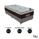 Ver imagem 3 de Cama Box Solteiro Cinza e Colchão Sleep King Molas Ensacadas Ortobom