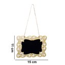 Ver imagem 5 de Placa Decorativa Lousa de Madeira Arabesco Flor P/ Pendurar 11x15x1 cm - D’Rossi