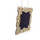 Ver imagem 3 de Placa Decorativa Lousa de Madeira Arabesco Flor P/ Pendurar 11x15x1 cm - D’Rossi