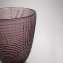 Ver imagem 2 de Conjunto de 6 Taças de Vidro com Relevo Rosa Fumê 380 Ml – com Pé