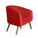 Ver imagem 2 de Poltrona Estela Tresse Suede Vermelho - Dominic Decor