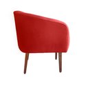 Ver imagem 3 de Poltrona Estela Tresse Suede Vermelho - Dominic Decor