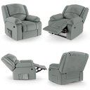 Ver imagem 7 de Poltrona do Papai Reclinável Sala de Cinema Madrid Power Elétrica USB PU Cinza G23 Gran Belo