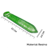Incensário Régua 23 Cm Universal em Resina - Selecione a Cor:verde Claro - 2