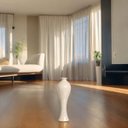 Ver imagem 2 de Vaso de Chão Grande Califórnia Bege Petra para Sala de Jantar 61x20 Cm