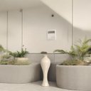 Ver imagem 4 de Vaso de Chão Grande Califórnia Bege Petra para Sala de Jantar 61x20 Cm