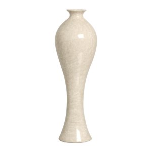 Vaso de Chão Grande Califórnia Bege Petra para Sala de Jantar 61x20 Cm