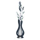 Ver imagem 1 de Vaso de Chão Decorativo Grande Ana Maria Mdf:preto/kit com 2 - 90x28cm e 75x23cm