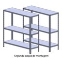 Ver imagem 3 de Estante de Aço 6 Prateleiras 40cm Cinza 30kg por prateleira