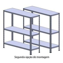 Estante de Aço 6 Prateleiras 40cm Cinza 30kg por prateleira - 3