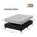 Ver imagem 4 de Cama Box Viúva Preto + Colchão Espuma D33 Zidi Hanover Orthopedic 128x188x61cm