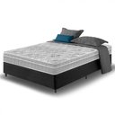 Ver imagem 1 de Cama Box Viúva Preto + Colchão Hanover Orthopedic 128cm