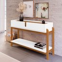 Ver imagem 2 de Aparador Jardim da Serra Retrô 2 Gavetas MDP MDF 130,1cm Branco Casa D Móveis