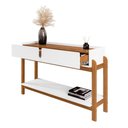 Ver imagem 3 de Aparador Jardim da Serra Retrô 2 Gavetas MDP MDF 130,1cm Branco Casa D Móveis