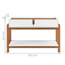 Ver imagem 4 de Aparador Jardim da Serra Retrô 2 Gavetas MDP MDF 130,1cm Branco Casa D Móveis