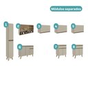 Ver imagem 4 de Armário de Cozinha Completa Atlanta Midtown com Vidro Carraro Amêndoa