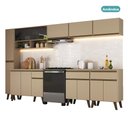 Ver imagem 3 de Armário de Cozinha Completa Atlanta Midtown com Vidro Carraro Amêndoa