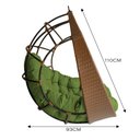 Ver imagem 3 de Cadeira Balanço Ninho Suspenso de Fibra com Almofada Impermeável