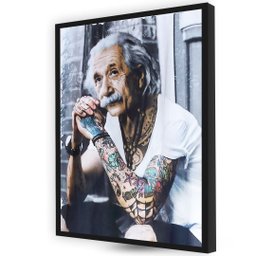 Quadro Decoração Quarto Moderno Albert Einstein Tatuagem - 1
