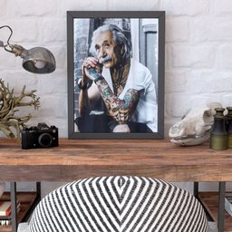 Quadro Decoração Quarto Moderno Albert Einstein Tatuagem - 4